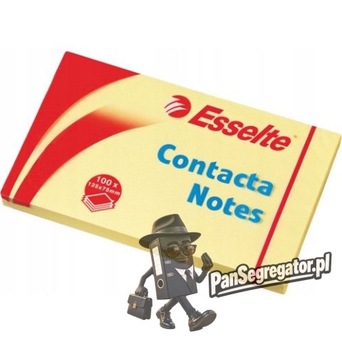 Bloczek samoprzylepny 75x125mm 100k żółty ESSELTE 83001