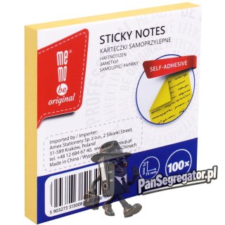 Bloczek samoprzylepny 75x75mm 100k żółty MB103-06-100 MEMOBE