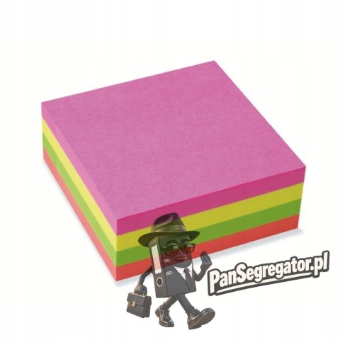 Bloczek samoprzylepny 75x75mm 320k neonowy ESSELTE 83065