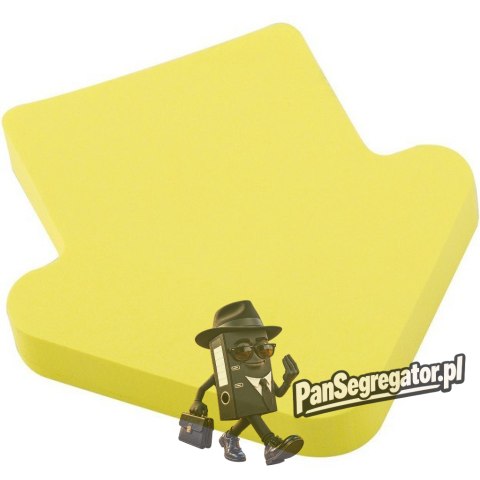 Bloczek samoprzylepny 75x75mm strzałka 100k żołty 110512 D.RECT