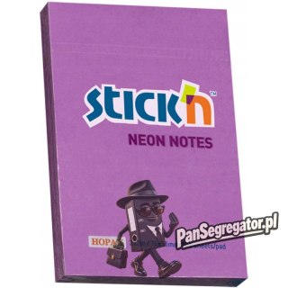 Bloczek samoprzylepny 76x51mm 100k fioletowy neon 21208 STICK`N