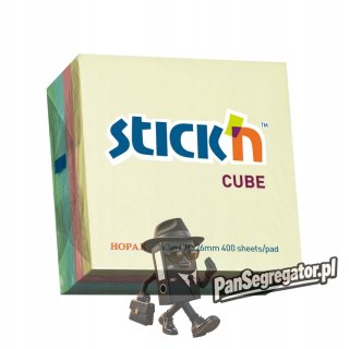 Bloczek samoprzylepny 76x76mm 400k mix 4 kolorów pastelowych STICK`N 21013