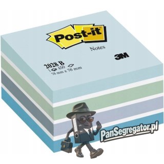 Bloczek samoprzylepny 76x76mm 450k niebieski POST-IT 2028-B FT510093212 3M