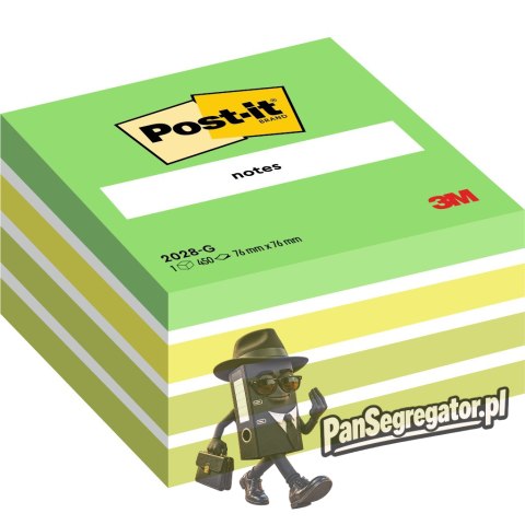 Bloczek samoprzylepny 76x76mm 450k niebiesko-zielony POST-IT 2028-NB UU009543016 3M