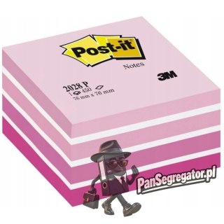 Bloczek samoprzylepny 76x76mm 450k różowy POST-IT 2028-P UU009542984 3M