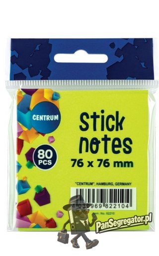 Bloczek samoprzylepny 76x76mm 80k mix kolorów 82210 CENTRUM