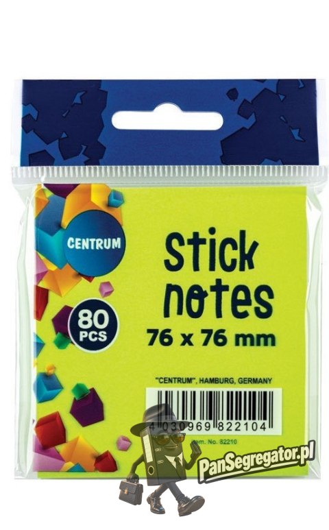 Bloczek samoprzylepny 76x76mm 80k mix kolorów 82210 CENTRUM