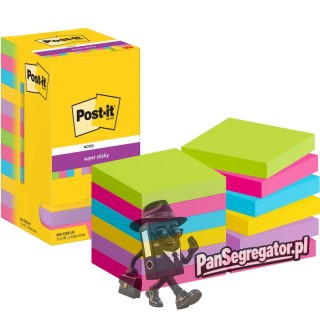 Bloczek samoprzylepny 76x76mm 90k mix kolorów (12szt) Super Sticky POST-IT 4064035065683
