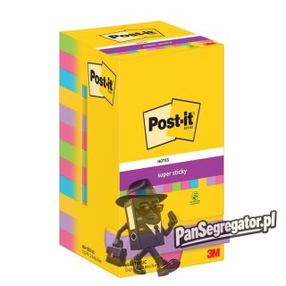Bloczek samoprzylepny 76x76mm 90k mix kolorów (12szt) Super Sticky POST-IT 4064035065683