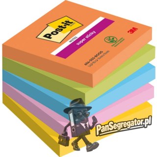 Bloczek samoprzylepny 76x76mm 90k mix kolorów (5szt) POST-IT Super Sticky BOOST