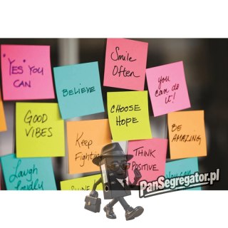 Bloczek samoprzylepny 76x76mm 90k mix kolorów (5szt) SUPER STICKY Z-NOTES BOOST POST-IT