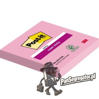 Bloczek samoprzylepny 76x76mm 90k różowy Super Sticky POST-IT 654-6SS-PNK 3M