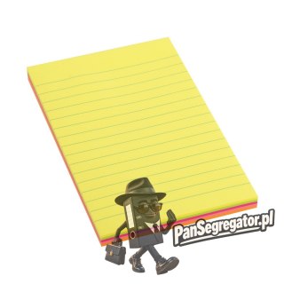 Bloczek samoprzylepny 98x105mm 100k linia neon 110520 D.RECT