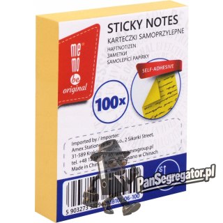 Bloczek samoprzylepny MEMOBE 40x50mm 100k żółty MB101-06-100