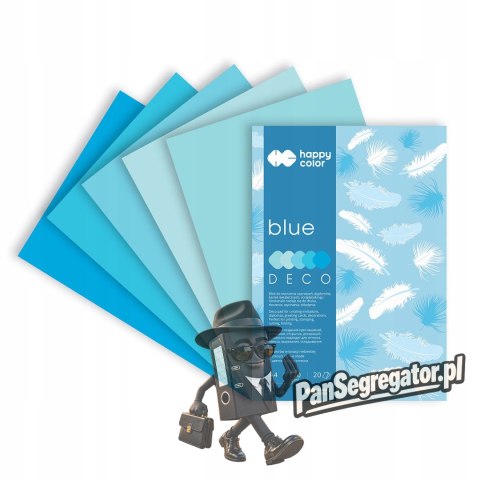 Blok A4 20k 170g 5 kolorów DECO BLUE HA 3717 2030-032 HAPPY COLOR