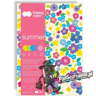 Blok A4 20k 170g 5 kolorów DECO SUMMER HA 3817 2030-120 HAPPY COLOR