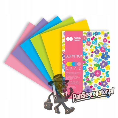 Blok A4 20k 170g 5 kolorów DECO SUMMER HA 3817 2030-120 HAPPY COLOR