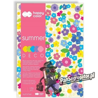 Blok DECO SUMMER A5 20k 170g 5 kolorów HA3817 1520-120 HAPPY COLOR