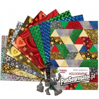 Blok HOLOGRAPHIC A5 10k 70g 5 kolorów 5 motywów HA 3807 1520-HO HAPPY COLOR
