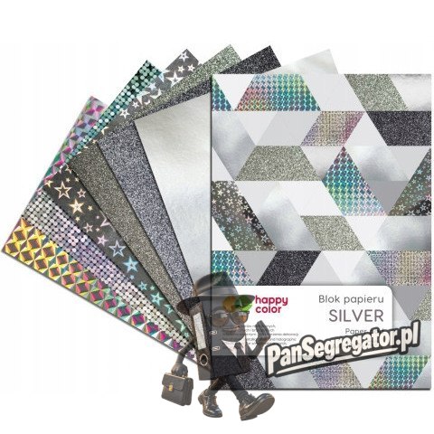 Blok SILVER A4 10k 150-230g HAPPY COLOR HA 3820 2030-MS