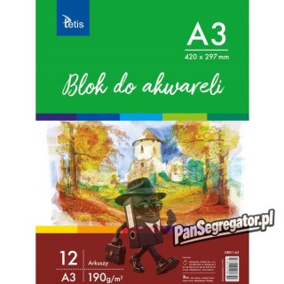Blok do akwareli A3 12k 190g KB011-A3 TETIS