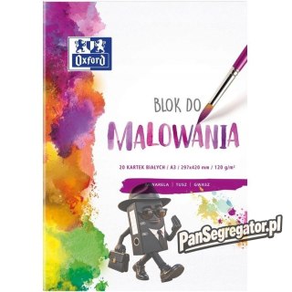 Blok do malowania A3 20 kartek rysunkowy 120g biały 400093196 OXFORD