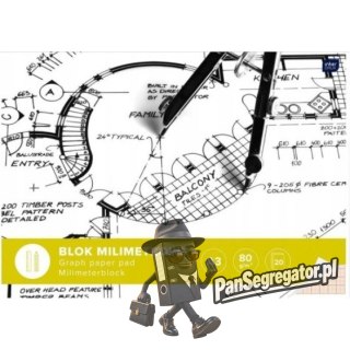 Blok milimetrowy A3 20k 80g INTERDRUK