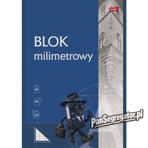 Blok milimetrowy Papier A4 20 kartek 90g UNIPAP