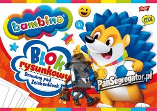 Blok rysunkowy szkolny A4 biały 20 kartek 80g BAMBINO