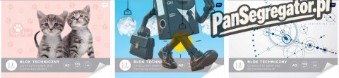 Blok techniczny A3 10k INTERDRUK
