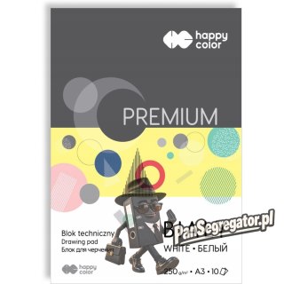 Blok techniczny A3 250g biały PREMIUM HA 3725 3040-0 HAPPY COLOR
