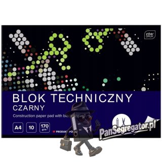 Blok techniczny A4 10k czarny INTERDRUK