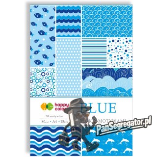 Blok z motywami A4 15k BLUE 30 motywów HA3808 2030-B HAPPY COLOR