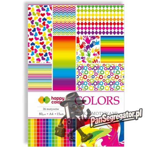 Blok z motywami A4 15k COLORS 27 motywów HA 3808 2030-C HAPPY COLOR
