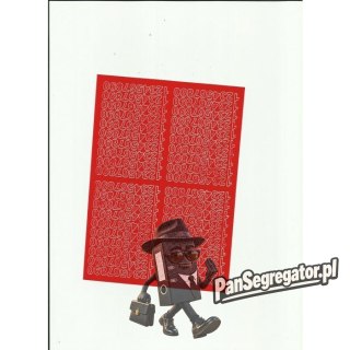 Cyfry samoprzylepne 0,7cm (8) czerwone ARTDRUK
