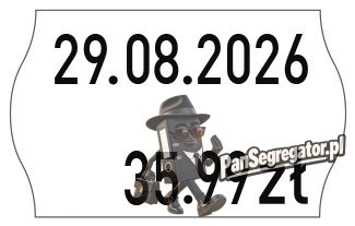Etykiety cenowe w rolce do metkownicy dwurzędowej, 26x16 mm, (6 sztuk) białe faliste, usuwalny klej METO M30014336
