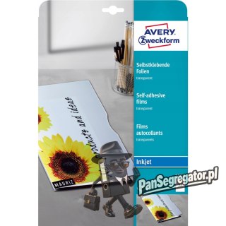 Folie samoprzylepne A4 0.17mm przezroczyste INK 10 ark. ZF2500 AVERY ZWECKFORM