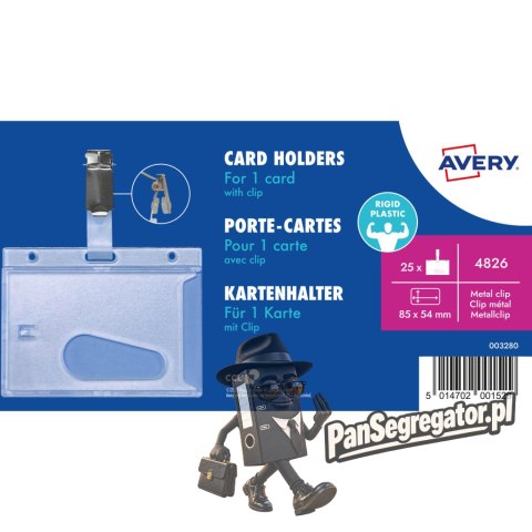 Holder plastikowy na karty 54x85mm (25 sztuk) 4826 AVERY