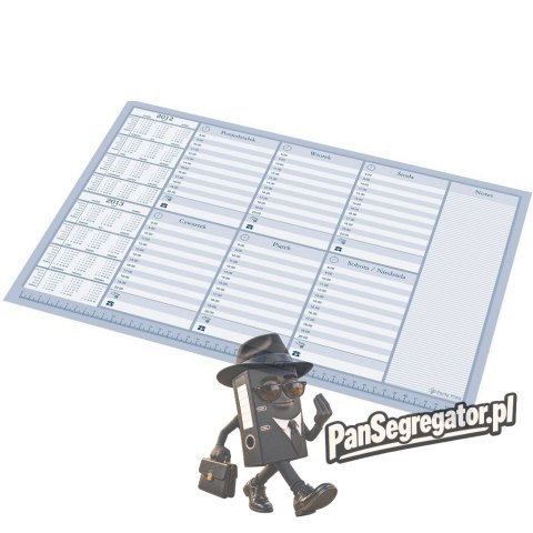 Kalendarz BIUWAR wkład plan tygodnia 470x330mm 0318-0002-99 PANTA PLAST