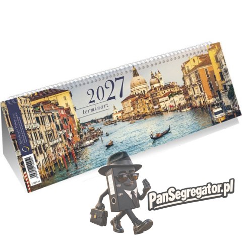 Kalendarz ze spiralką poziomy 2027 T-100-2-14 Michalczyk i Prokop
