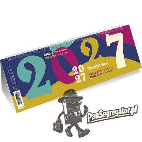 Kalendarz ze spiralką poziomy 2027 T-100-2-18 Michalczyk i Prokop