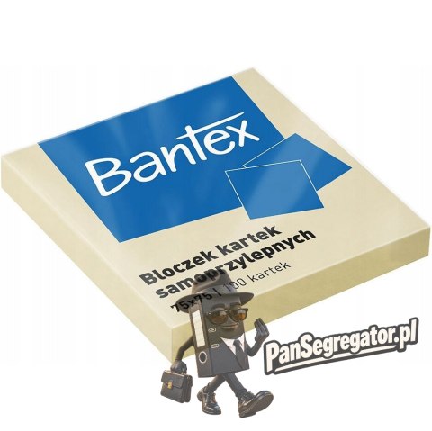 Karteczki samoprzylepne bloczek 75x75mm 100 kartek 400086384 BANTEX