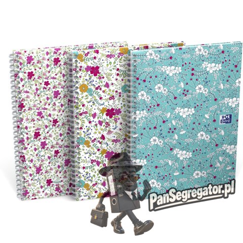 Kołonotatnik B5 60k kratka 90g FLORAL 400094955 OXFORD