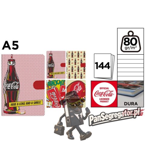 Notatnik A5 144k. linia napoje COCA-COLA mix CC024 MP Poland