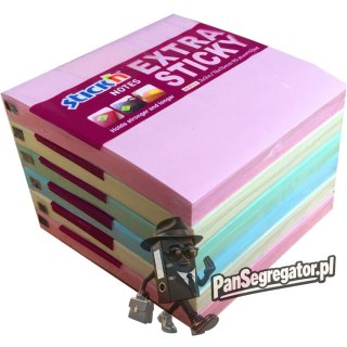Notes samoprzylepny STICK`N EXTRA STICKY (6 szt) 76x76mm 4 kol.pastel 90 k 21659