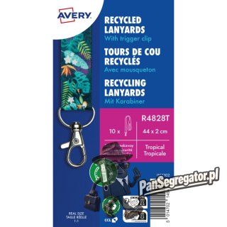 Smycz z karabińczykiem (10 sztuk) 440x20mm tropik R4828T AVERY