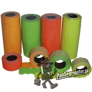 Taśma do metkownicy jednorzędowej 26x12mm (5szt.) zielona falowana