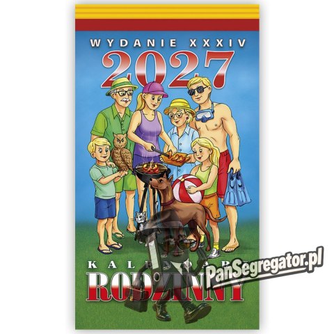Kalendarz RODZINNY Z1 zdzierak 76x135mm 2027 TELEGRAPH