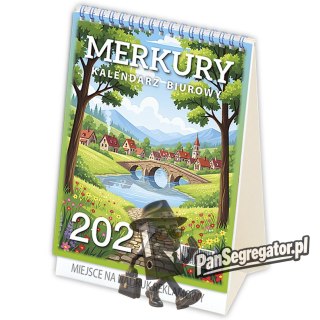 Kalendarz biurowy MERKURY H5 stojący pionowy 152x225mm 2027 TELEGRAPH