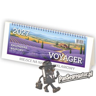 Kalendarz biurowy VOYAGER (H4b) - biały 268x97mm 2027 TELEGRAPH